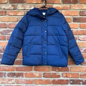 J. Crew Crewcuts Navy Blue Puffer Coat Full Zip XL